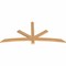 Ekena Millwork Alberta Smooth Timber Gable Bracket, Western Red Cedar, 72"W x 33"H x 1 1/2"D x 3 1/2"F, 11/12 Pitch GBW072X33X0204ALB00SWR - alternate 4